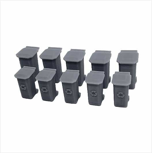O Scale Wheelie Bin (10 pack)