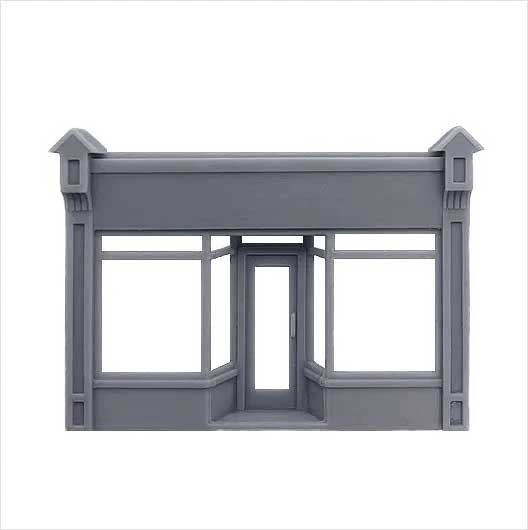 N Scale Victorian Shopfront - Style 5 - Unbranded (2 pieces)
