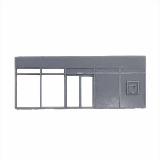 OO Scale Convenience Store Shopfront - No Branding (1 piece)