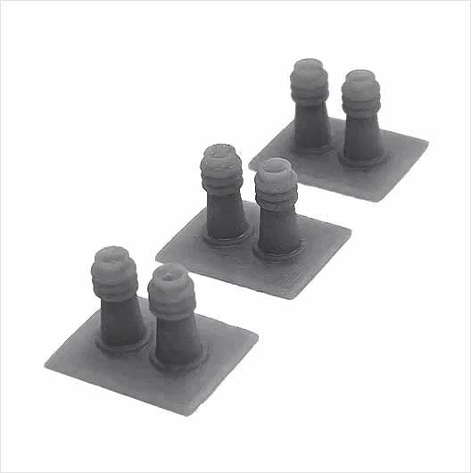 OO Scale Chimney Pots - Style 2 (3 pack)