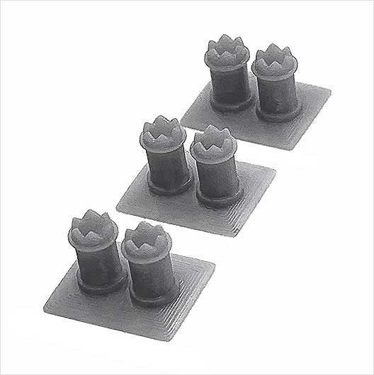OO Scale Chimney Pots - Style 3 (3 pack)