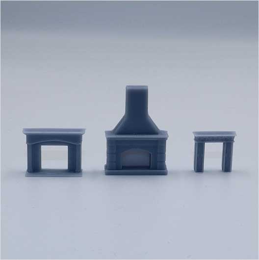 OO Scale Fireplace Set (3 pack)