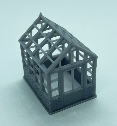 OO Scale Wooden-Framed Greenhouse