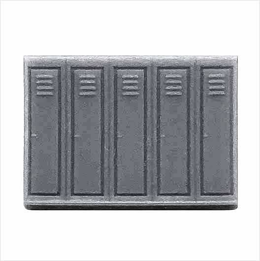 OO Scale Row of Five Lockers (1 piece)