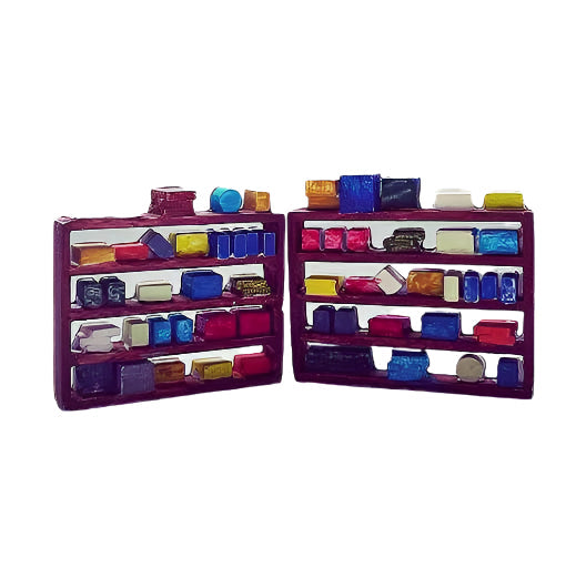 OO Scale Packed Shelf - Style 1 (2 pack)