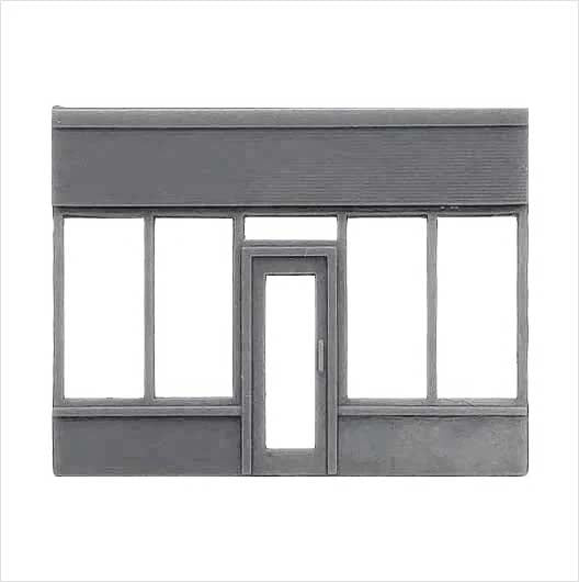 N Scale Victorian Shopfront - Parade - Style 1 (1 piece)