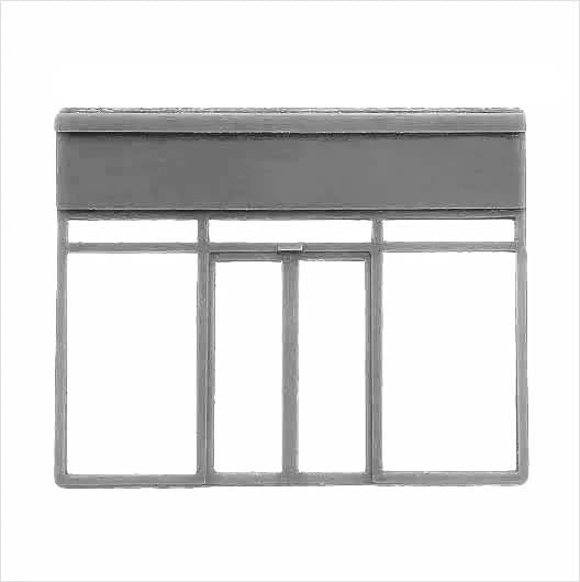 N Scale Victorian Shopfront - Parade - Style 4 (1 piece)