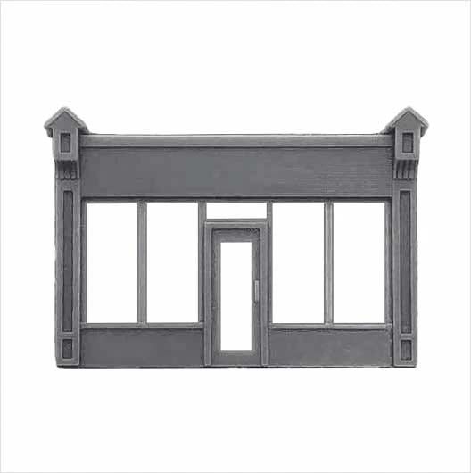 N Scale Victorian Shopfront - Style 1 (1 piece)