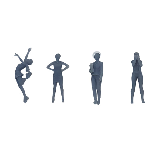 OO Scale | Ready to Paint | Women - Pack 6 (4 pack)