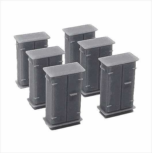 OO Scale Lineside Relay Cabinet - Wide (6 pack)