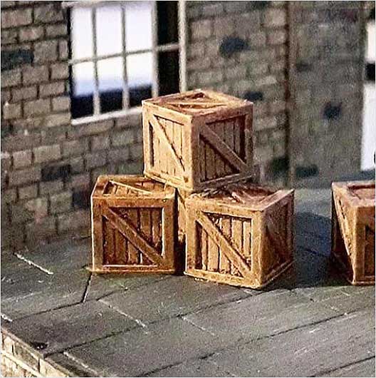 OO Scale Wooden Crate (10 pack)