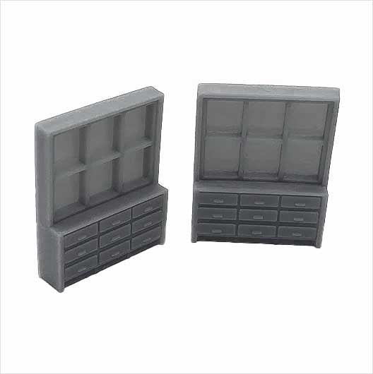 OO Scale Shop Display Cabinet (2 pack)