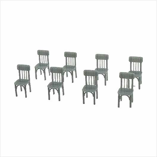 OO Scale Wooden Chair - Style 2 (8 pack)
