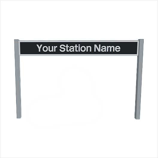 HO Scale Pre-Coloured Double-Sided Personalised Post-Privatisation Era Station Name Board