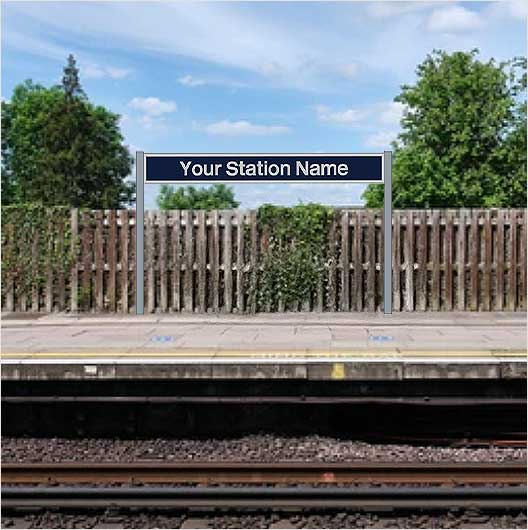 TT Scale Pre-Coloured Single-Sided Personalised Post-Privatisation Era Station Name Board