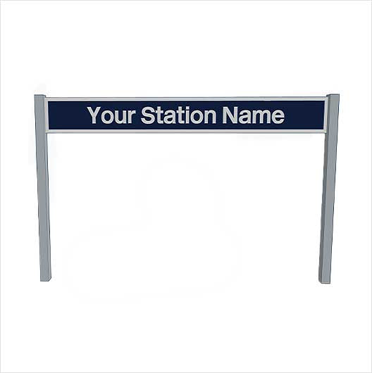 N Scale Pre-Coloured Double-Sided Personalised Post-Privatisation Era Station Name Board