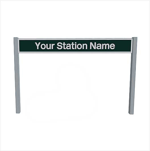 O Scale Pre-Coloured Double-Sided Personalised Post-Privatisation Era Station Name Board