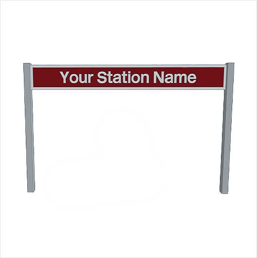 HO Scale Pre-Coloured Single-Sided Personalised Post-Privatisation Era Station Name Board