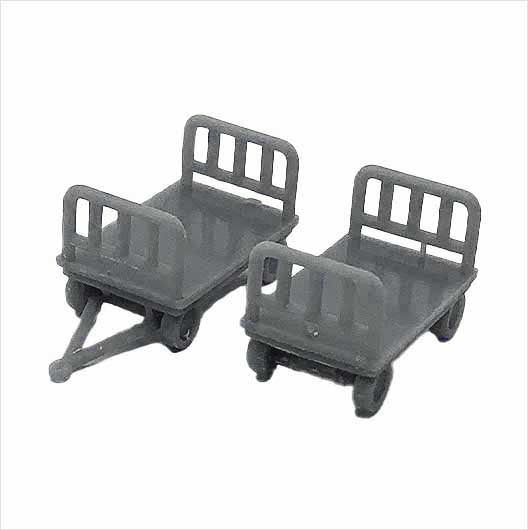 OO Scale Porter Luggage Trolley - Style 1 (2 pack)
