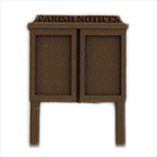 OO Scale Pre-Coloured Parish Noticeboard