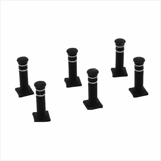 OO Scale Pre-Coloured Pedestrian Bollards