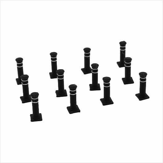 OO Scale Pre-Coloured Pedestrian Bollards