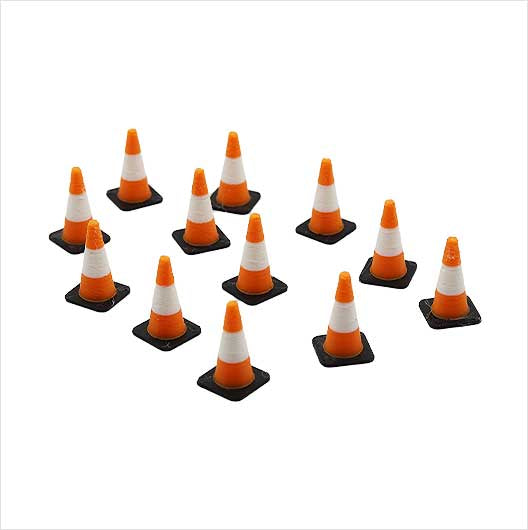 OO Scale Pre-Coloured Orange and White Traffic Cone