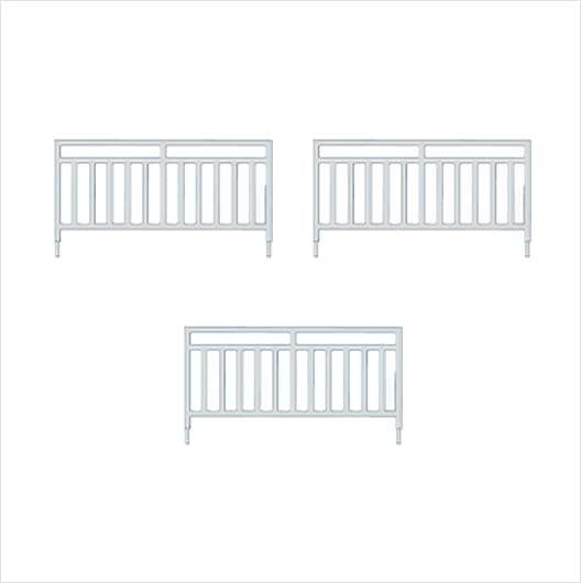 OO Scale Pre-Coloured Pedestrian Railing - Wide