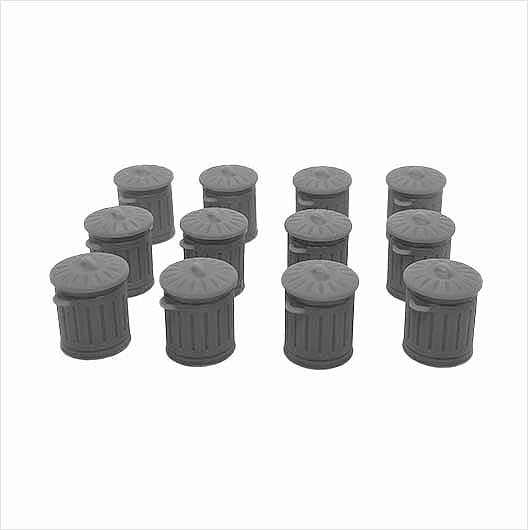 O Scale Galvanised Metal Bin