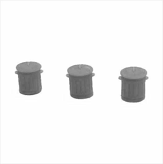 OO Scale Galvanised Metal Bin