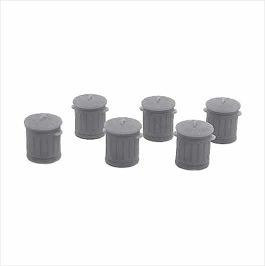 OO Scale Galvanised Metal Bin