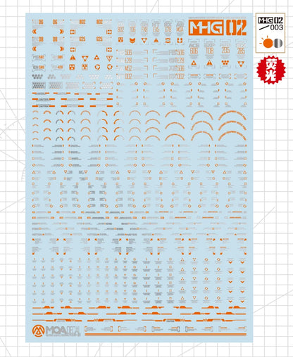 HOBBY MIO MHG 02 Universal Warning Decals with fluorescent effect