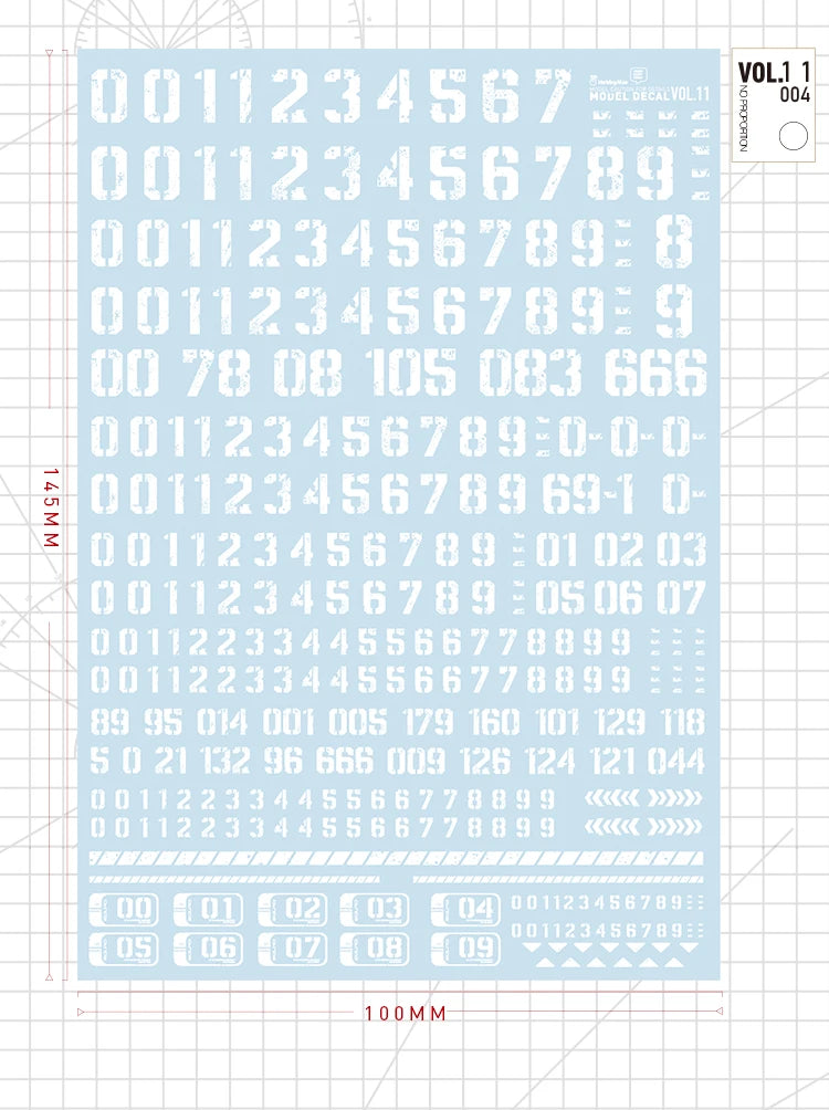 Hobby Mio Vol 11 Lettering Decals