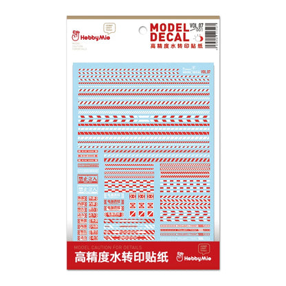 HOBBY MIO VOL7 Safety Warning Decals with fluorescent effect