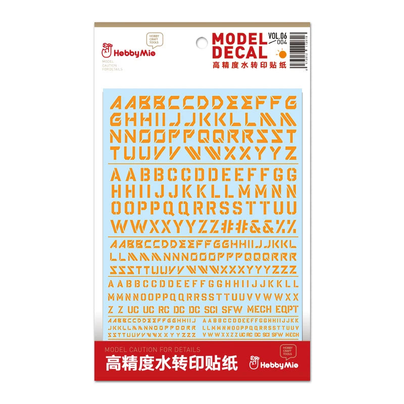 HOBBY MIO Vol 6 SF Lettering Decals with fluorescent effects