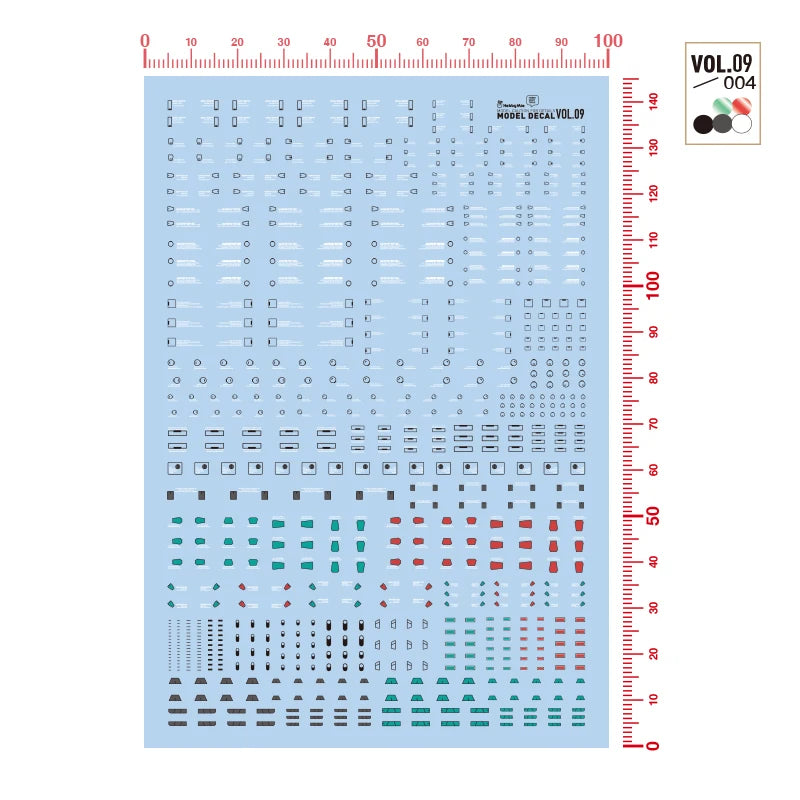 Hobby Mio Vol 9 Mecha Scribing Decals with fluorescent effects