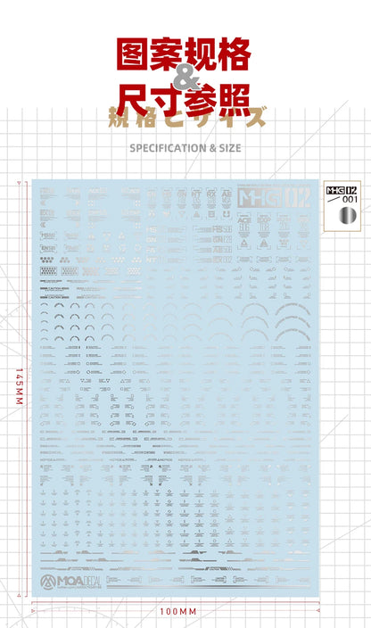 HOBBY MIO MHG 02 Universal Warning Decals with fluorescent effect