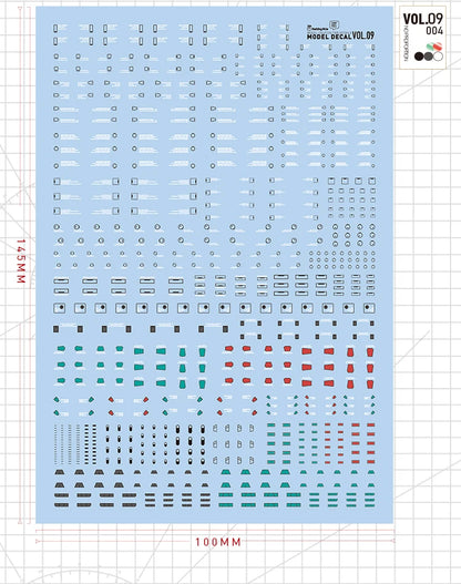 Hobby Mio Vol 9 Mecha Scribing Decals with fluorescent effects