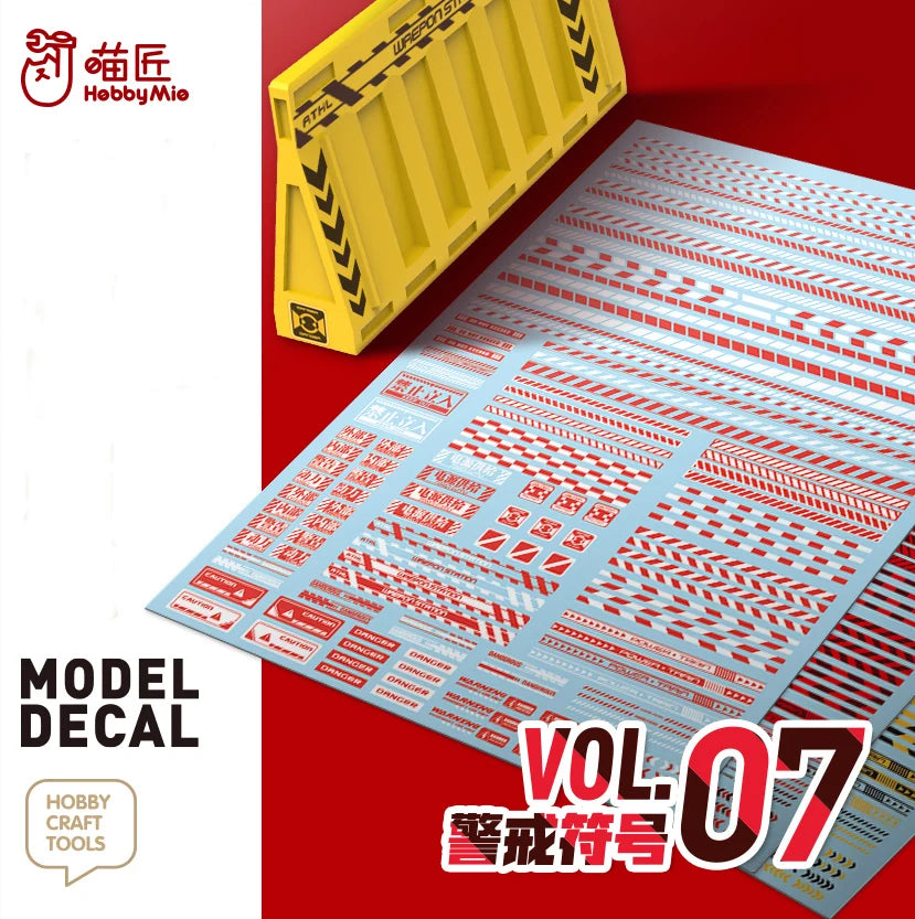 HOBBY MIO VOL7 Safety Warning Decals with fluorescent effect