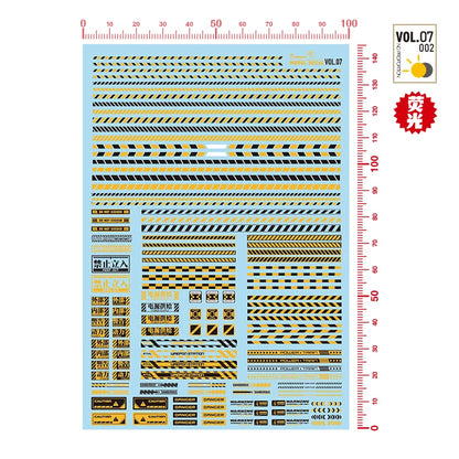 HOBBY MIO VOL7 Safety Warning Decals with fluorescent effect