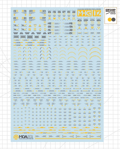 HOBBY MIO MHG 02 Universal Warning Decals with fluorescent effect