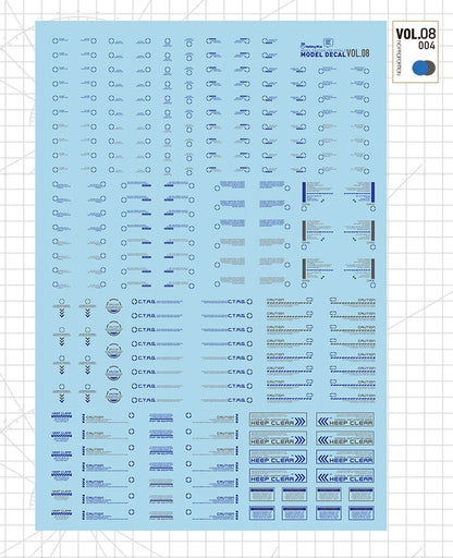 HOBBY MIO Vol 8 Sci-fi Decals with fluorescent effect