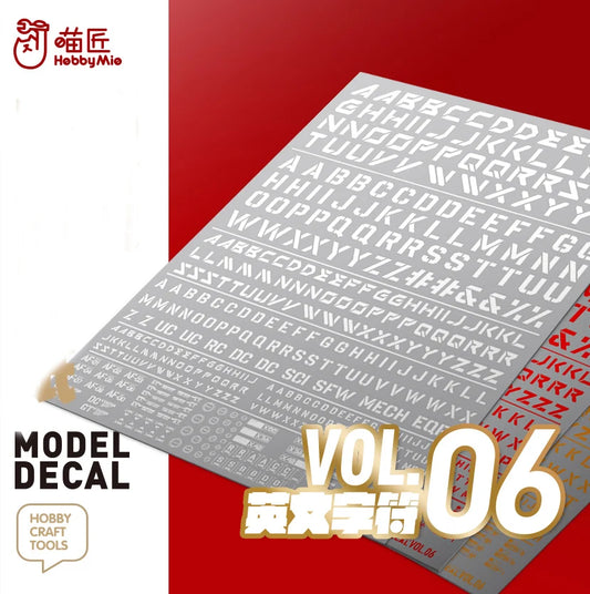 HOBBY MIO Vol 6 SF Lettering Decals with fluorescent effects