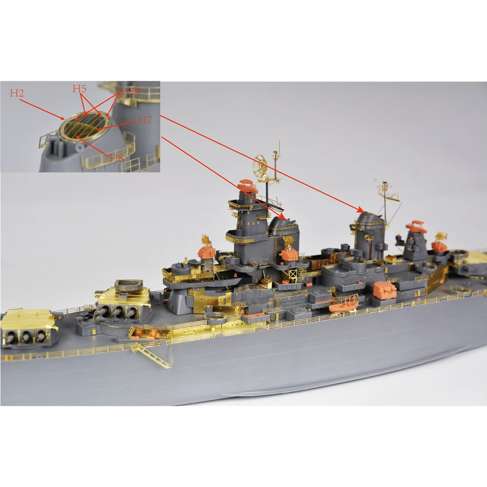 SSMODEL 1/350 Upgrade for Very Fire USN Missouri VF350909