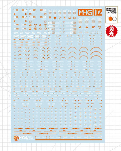 HOBBY MIO MHG 02 Universal Warning Decals with fluorescent effect