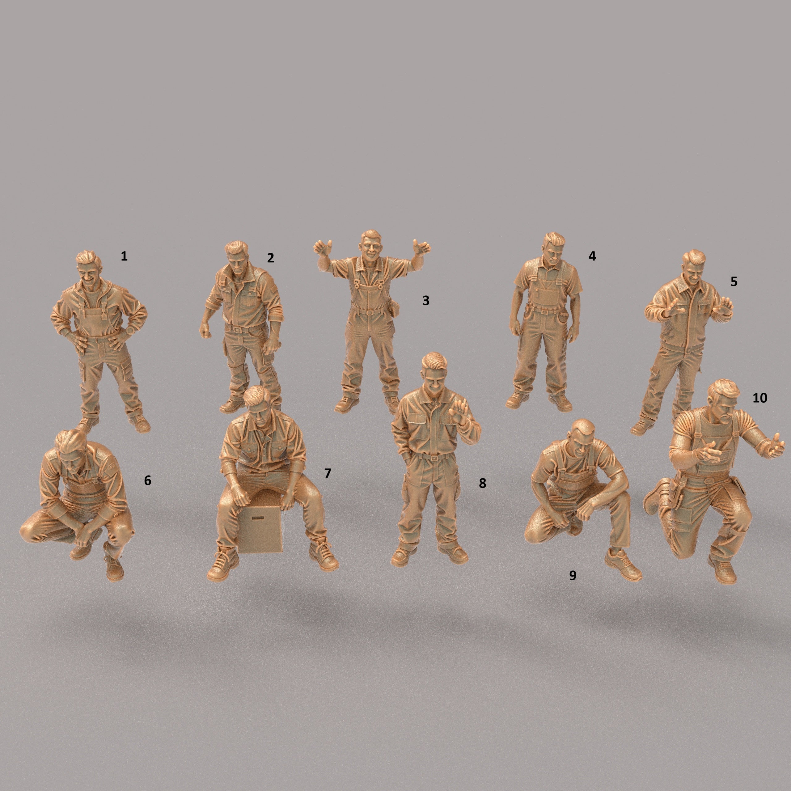 Car mechanics figures