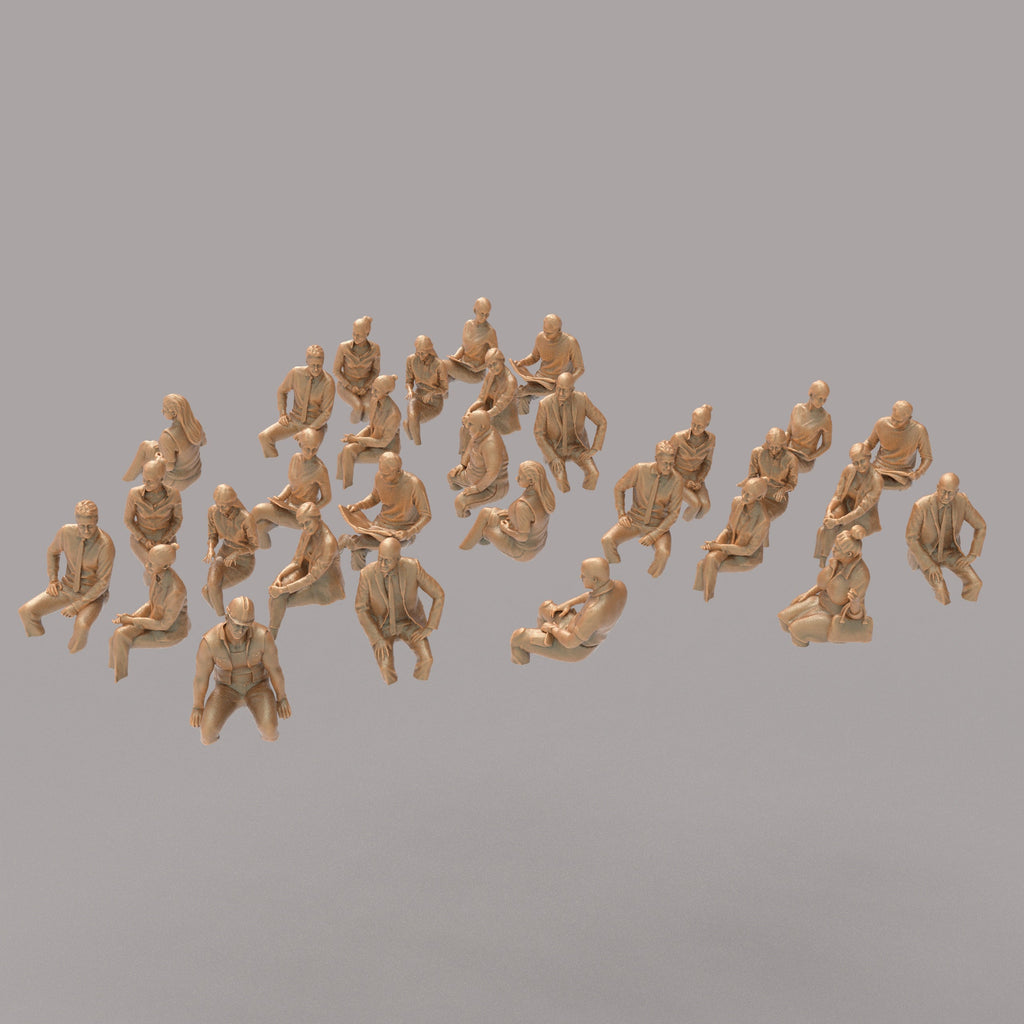 MM873 Sitting Train or Bus Passengers x 30 Legs Cut