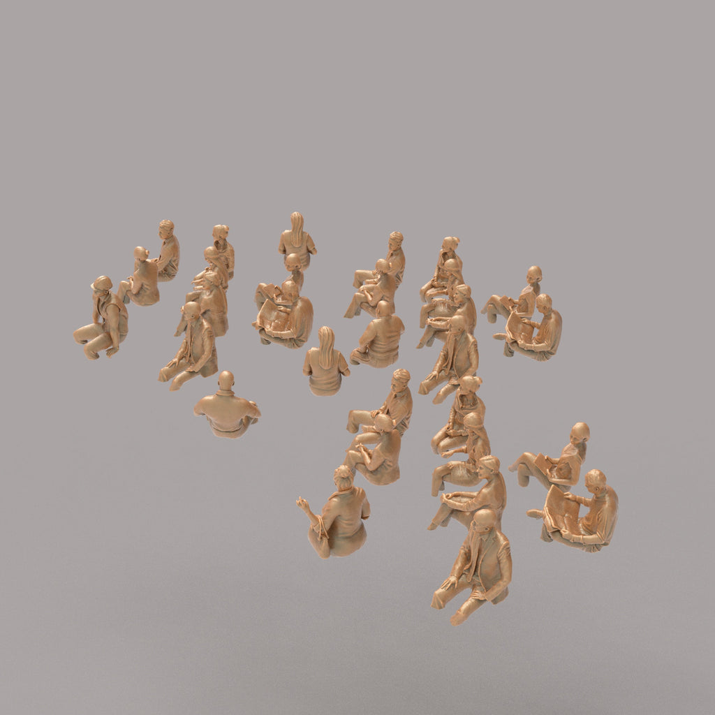 MM873 Sitting Train or Bus Passengers x 30 Legs Cut