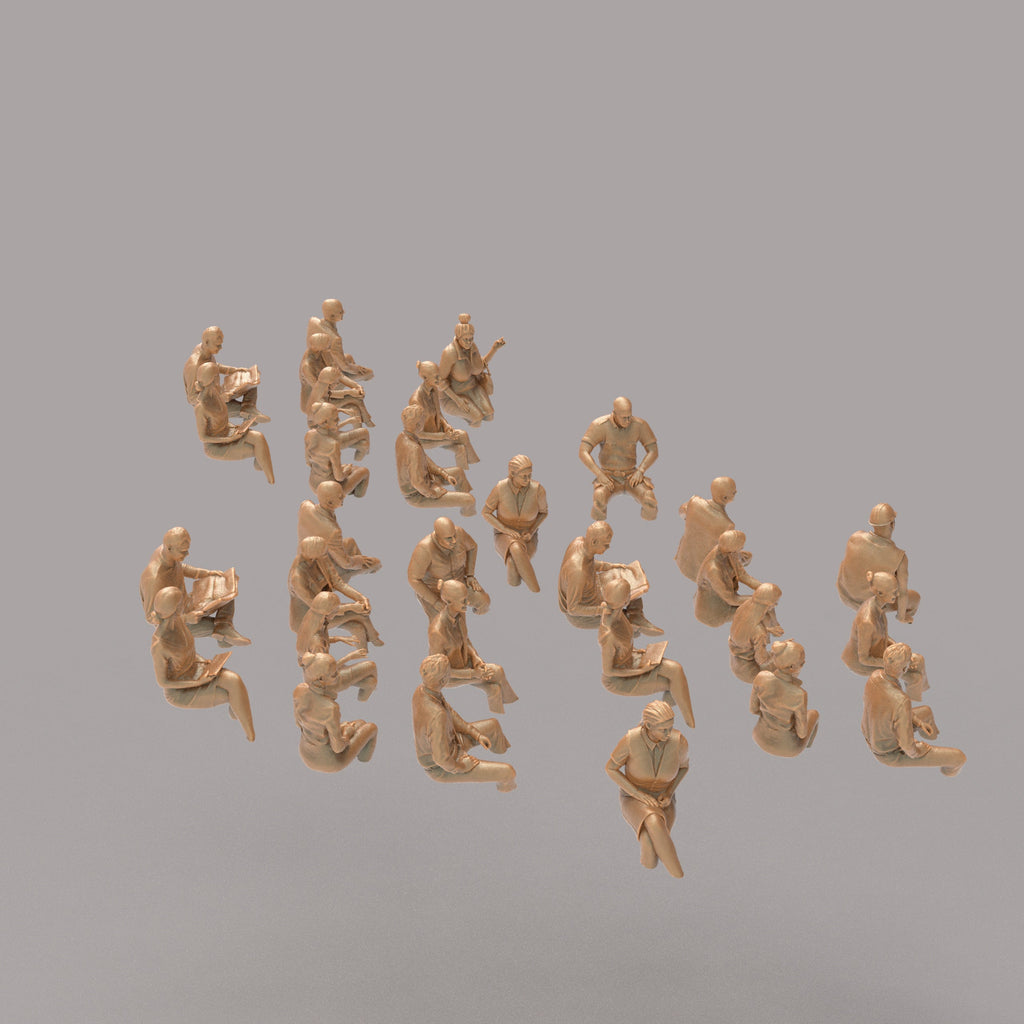 MM873 Sitting Train or Bus Passengers x 30 Legs Cut