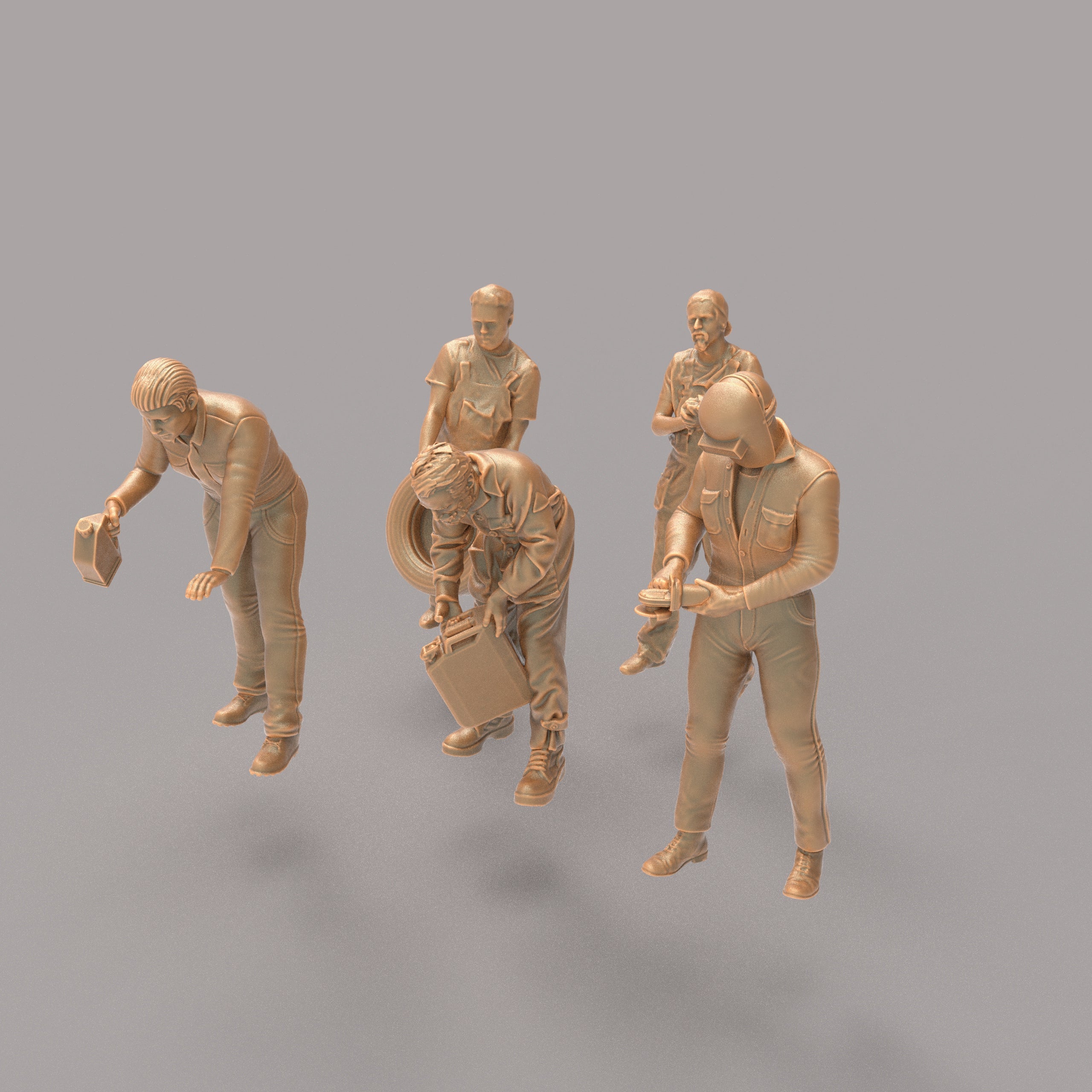 MM869 Mechanics Group 'B' 5 Figures